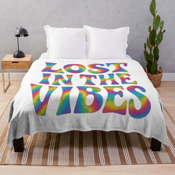 Item preview, Lost In The Vibes Retro Vintage Rainbow Groovy Tie-Dye Typography designed and sold by davidjulie.