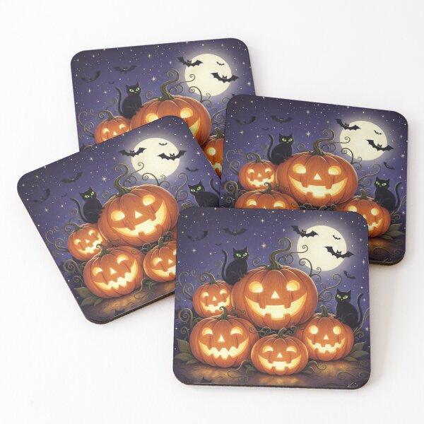 Item preview, Happy Halloween | Halloween Pumpkins at night designed and sold by Ink And Inspire.