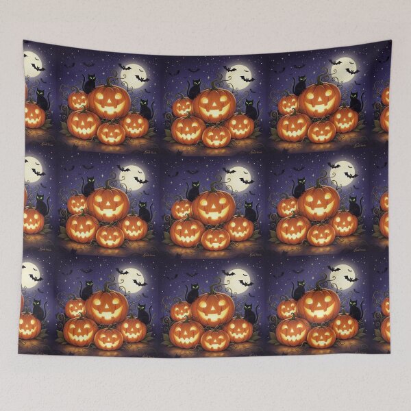 Item preview, Happy Halloween | Halloween Pumpkins at night designed and sold by Ink And Inspire.