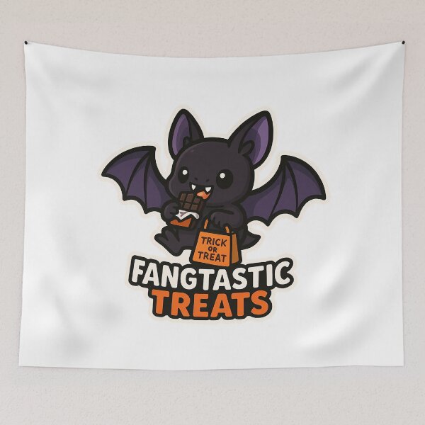 Item preview, Fangtastic Treats — Cute Bat with Chocolate designed and sold by Cheerioza.