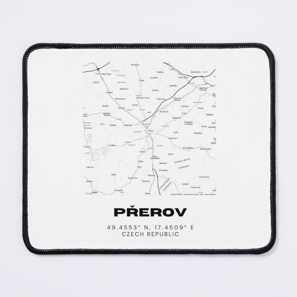 Item preview, Přerov City Map – Minimalist Black and White Czech Republic Print designed and sold by RM-Journey.
