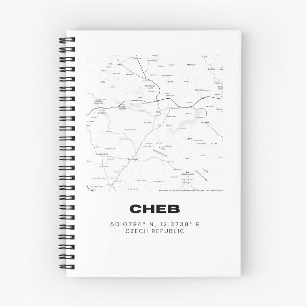 Item preview, Cheb Minimalist Map – Elegant Black and White Czech Republic Art Print designed and sold by RM-Journey.