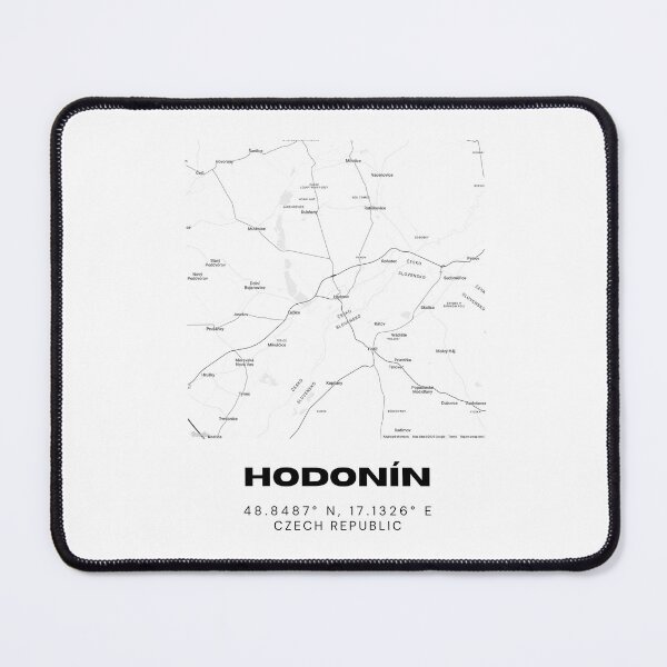 Item preview, Hodonín Minimalist Map – Black and White Czech Republic Poster designed and sold by RM-Journey.