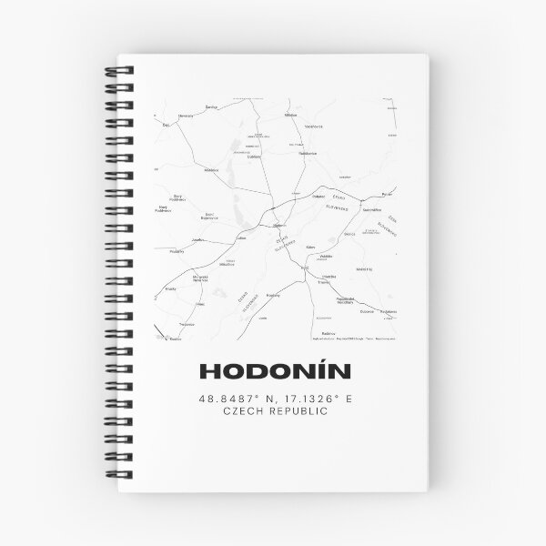 Item preview, Hodonín Minimalist Map – Black and White Czech Republic Poster designed and sold by RM-Journey.