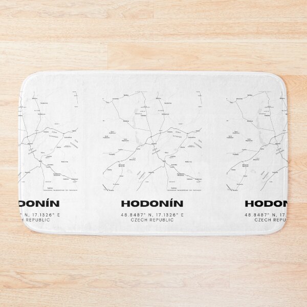 Item preview, Hodonín Minimalist Map – Black and White Czech Republic Poster designed and sold by RM-Journey.