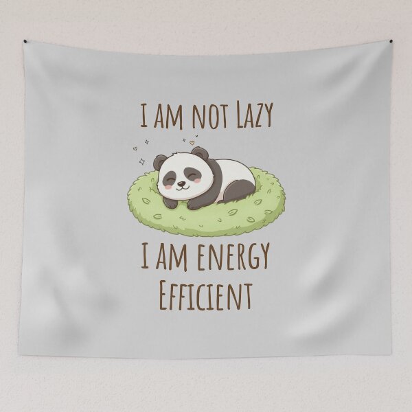 Item preview, I Am Not Lazy, I Am Energy Efficient - Panda Love designed and sold by xxroseate.