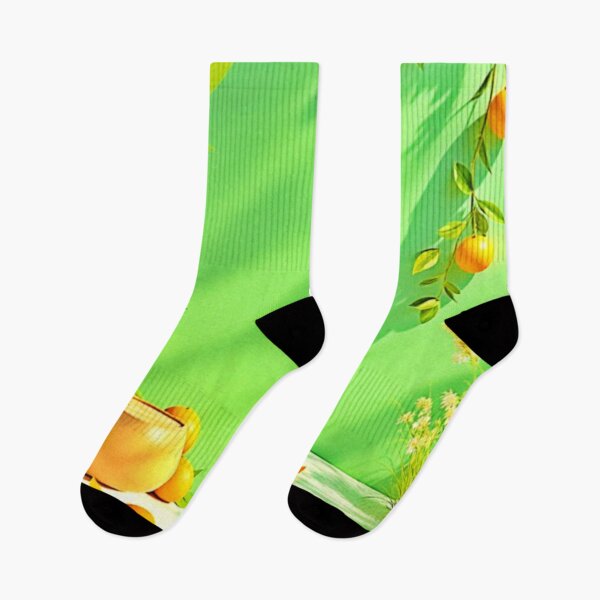 Item preview, Vibrant Orange Green Still Life Design designed and sold by Health And Fitness Posts e-Store.