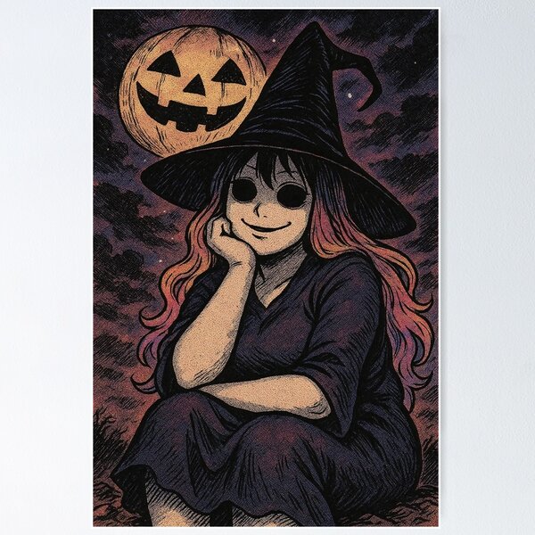 Item preview, Bruja sonriente, luz de luna hueca designed and sold by The Zurggon Shop.
