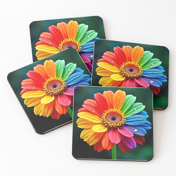 Item preview, Rainbow Petal Flower Art designed and sold by Health And Fitness Posts e-Store.