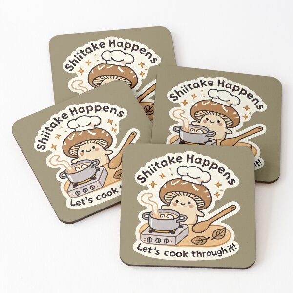 Item preview, Shiitake Happens: Let's cook through it designed and sold by root-n-render.