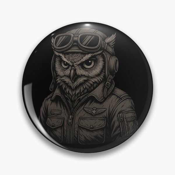 Item preview, Badass Owl Military Pilot – Tactical Aviator Owl  designed and sold by getpressedshirt.
