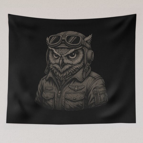 Item preview, Badass Owl Military Pilot – Tactical Aviator Owl  designed and sold by getpressedshirt.
