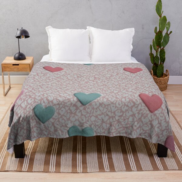 Item preview, Pink And Teal Hearts On Soft Background designed and sold by SassyArtistry.
