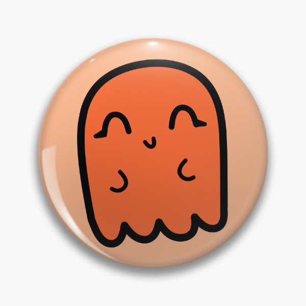 Item preview, kawaii cute orange ghost designed and sold by LillipadStudio.