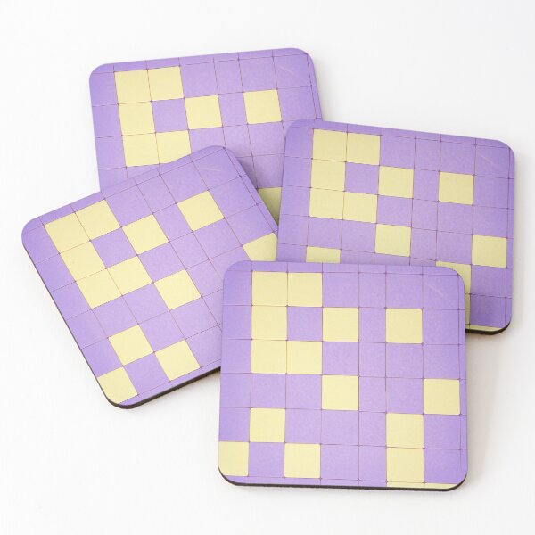 Item preview, Yellow And Purple Square Tile Pattern designed and sold by SassyArtistry.