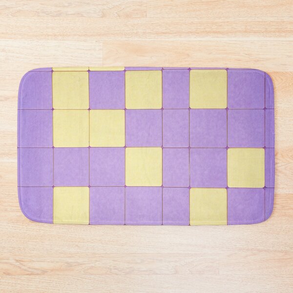 Item preview, Yellow And Purple Square Tile Pattern designed and sold by SassyArtistry.