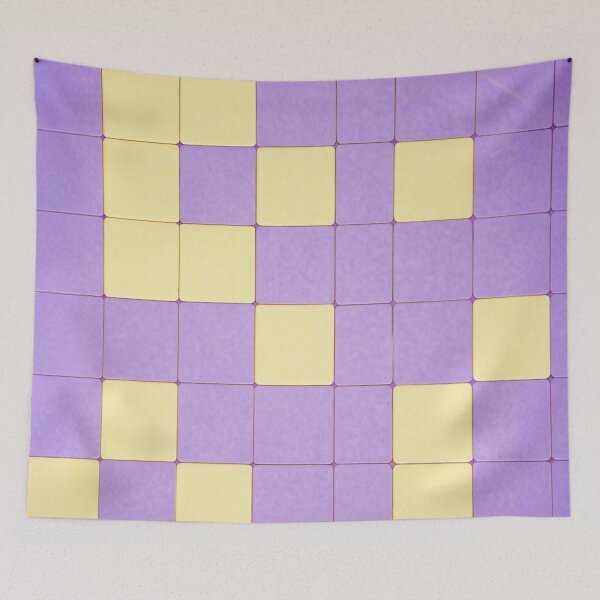 Item preview, Yellow And Purple Square Tile Pattern designed and sold by SassyArtistry.