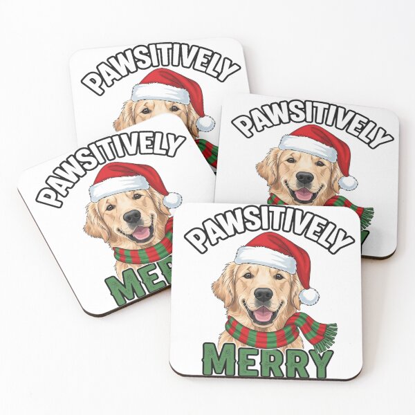 Item preview, PAWSITIVELY Merry Golden Retriever designed and sold by Cozy Snug Shop.
