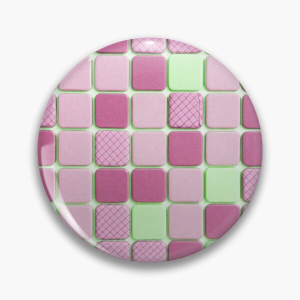 Item preview, Pink And Green Square Tile Pattern designed and sold by SassyArtistry.