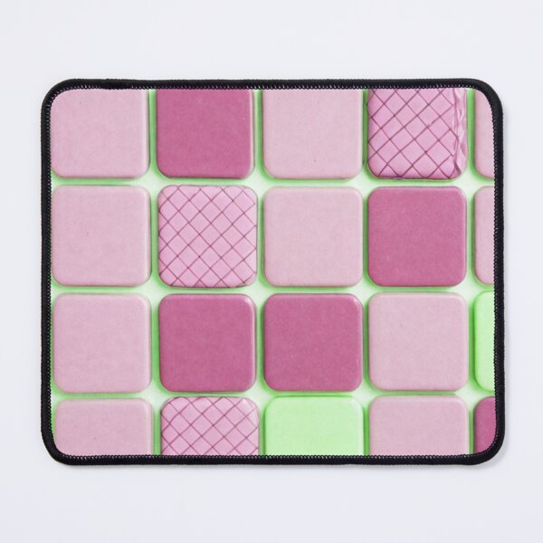 Item preview, Pink And Green Square Tile Pattern designed and sold by SassyArtistry.