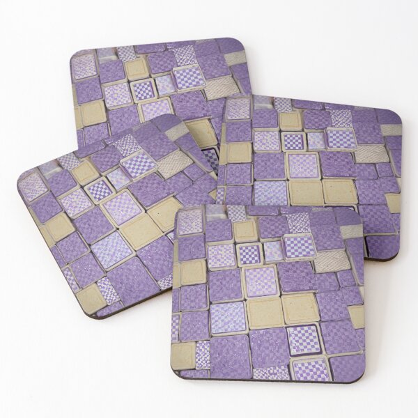 Item preview, Purple And Beige Square Tile Grid designed and sold by SassyArtistry.