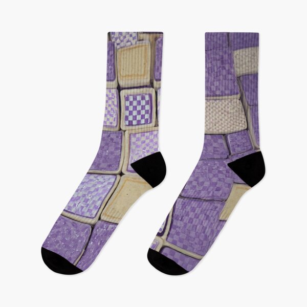 Item preview, Purple And Beige Square Tile Grid designed and sold by SassyArtistry.