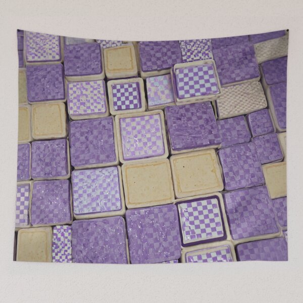 Item preview, Purple And Beige Square Tile Grid designed and sold by SassyArtistry.