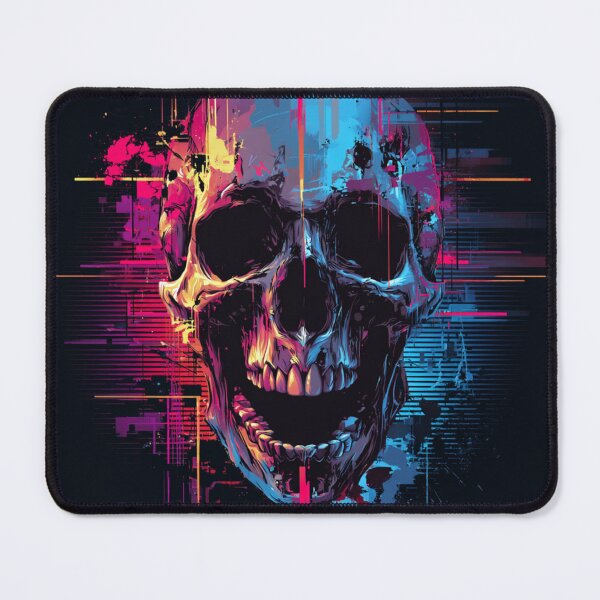 Item preview, Neon Skull Streetwear Art | Cyberpunk Vaporwave Skull Design designed and sold by Abbaddon Designs.