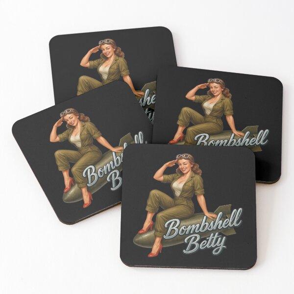 Item preview, Bombshell Betty — WWII Pin-Up Nose Art designed and sold by getpressedshirt.