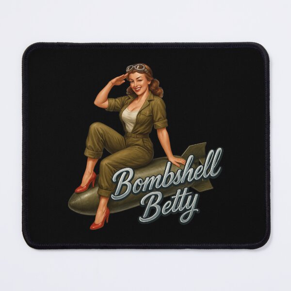 Item preview, Bombshell Betty — WWII Pin-Up Nose Art designed and sold by getpressedshirt.