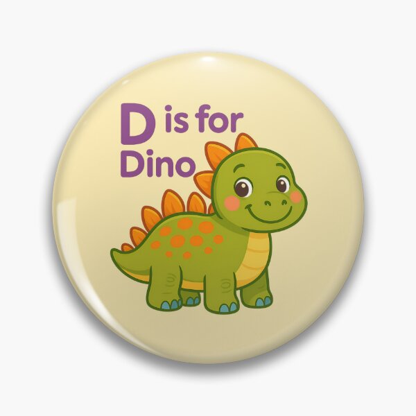 Item preview, D is for Dino – Cute Dinosaur Kids T-Shirt designed and sold by FunscapeHQ.