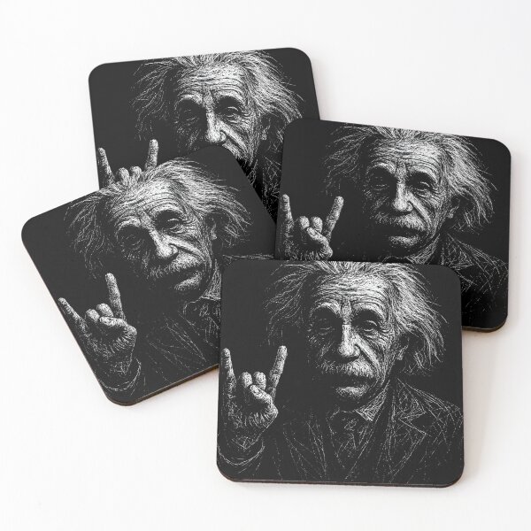 Item preview, Albert Einstein Metalhead Side - Metal & Relativity designed and sold by Mortisigil.