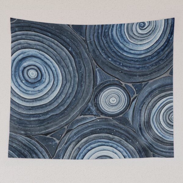 Item preview, Blue Circular Stone Pattern designed and sold by SassyArtistry.