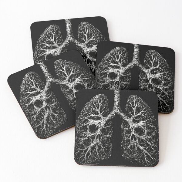 Item preview, Skull Lungs Anatomy - Dark Gothic Respiratory System designed and sold by Mortisigil.