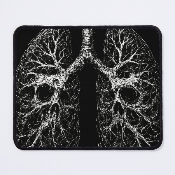 Item preview, Skull Lungs Anatomy - Dark Gothic Respiratory System designed and sold by Mortisigil.