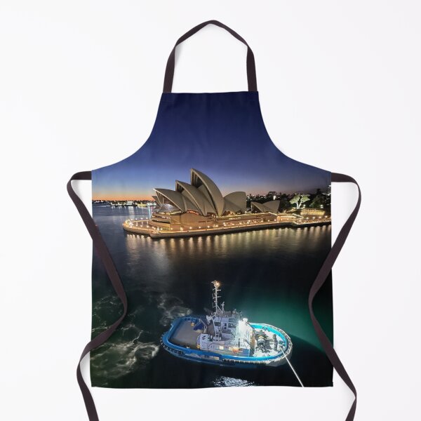 Item preview, Sydney Opera House Lit up at Night Early Morning with Tug Boat designed and sold by WanderingLife.