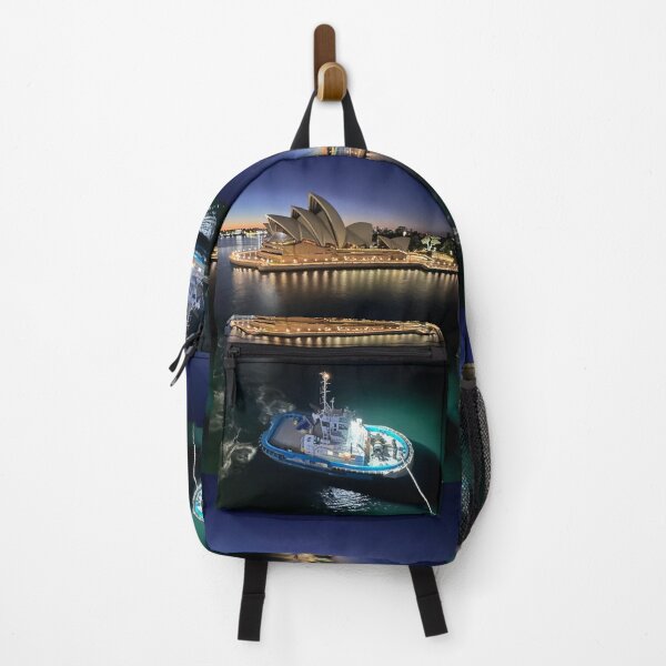 Item preview, Sydney Opera House Lit up at Night Early Morning with Tug Boat designed and sold by WanderingLife.