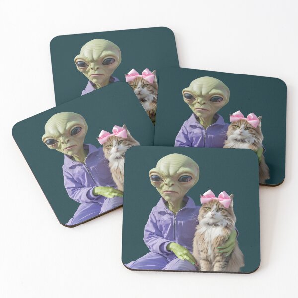 Item preview, Alien and Cat - Galactic Love designed and sold by Dakson Design - Fantasy Art.