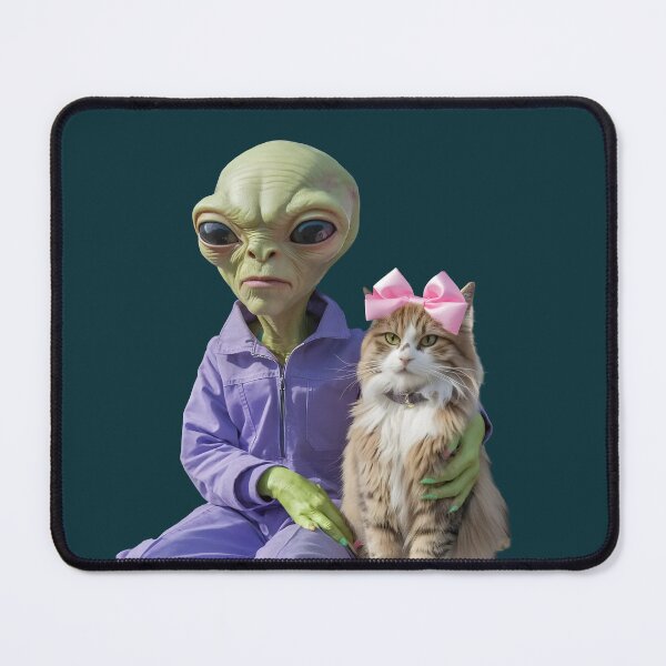 Item preview, Alien and Cat - Galactic Love designed and sold by Dakson Design - Fantasy Art.
