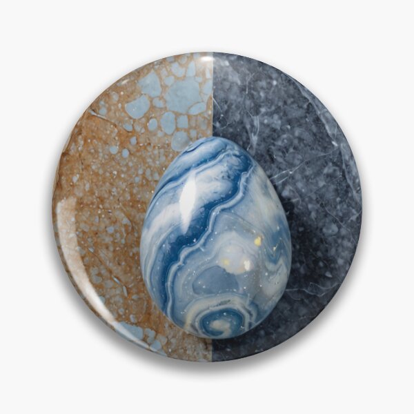 Item preview, Blue Marble Egg on Split Stone Surface designed and sold by SassyArtistry.