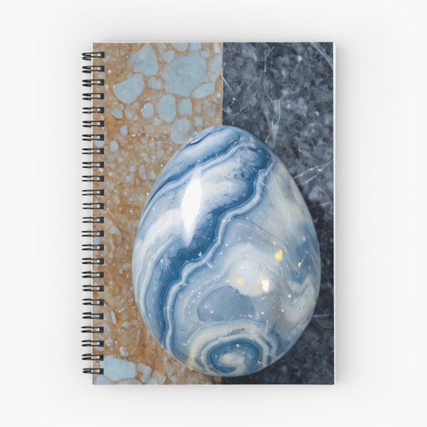 Item preview, Blue Marble Egg on Split Stone Surface designed and sold by SassyArtistry.