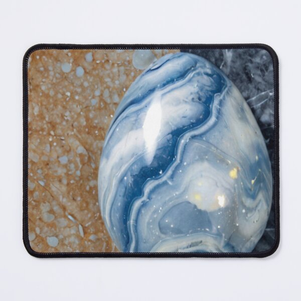 Item preview, Blue Marble Egg on Split Stone Surface designed and sold by SassyArtistry.