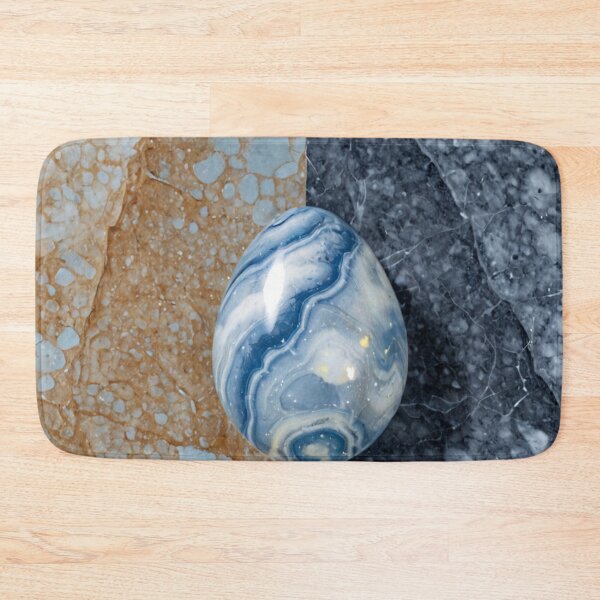 Item preview, Blue Marble Egg on Split Stone Surface designed and sold by SassyArtistry.