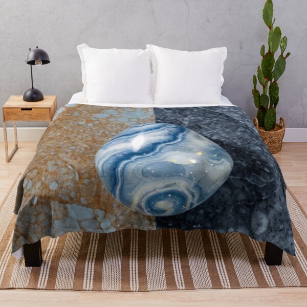 Item preview, Blue Marble Egg on Split Stone Surface designed and sold by SassyArtistry.