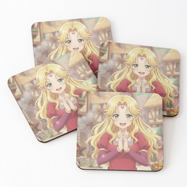 Item preview, Elegant Elf Princess in Medieval Village – Fantasy Anime Art designed and sold by YKS - Art&Stuff.