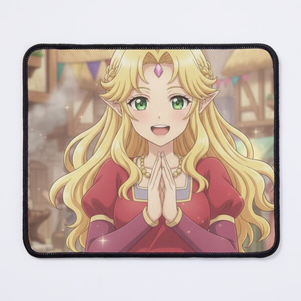 Item preview, Elegant Elf Princess in Medieval Village – Fantasy Anime Art designed and sold by YKS - Art&Stuff.