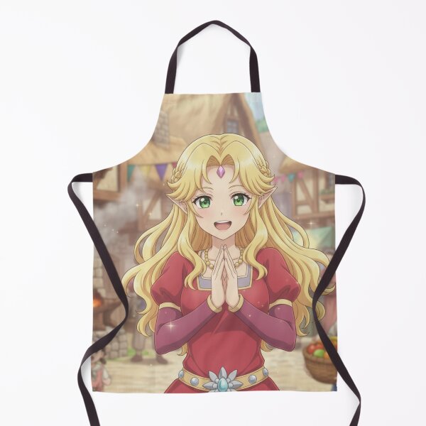 Item preview, Elegant Elf Princess in Medieval Village – Fantasy Anime Art designed and sold by YKS - Art&Stuff.