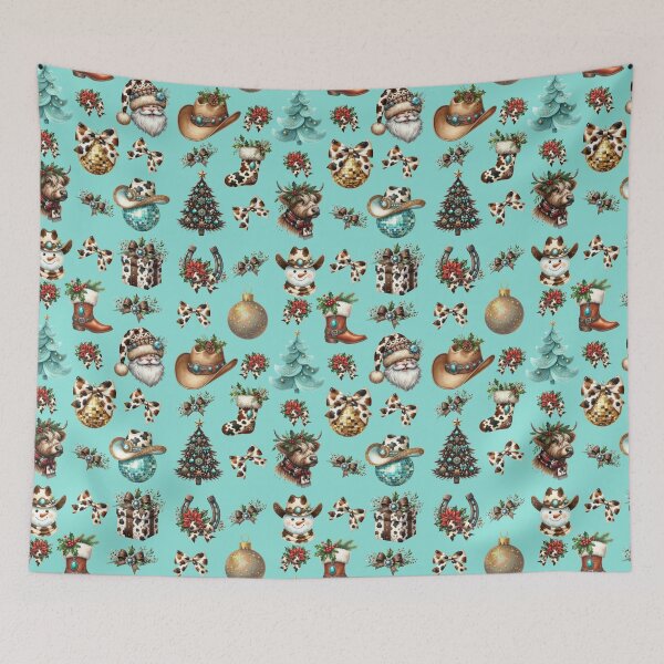 Item preview, Cowhide & Christmas: Western Holiday Vibes designed and sold by TheAchyArtist.