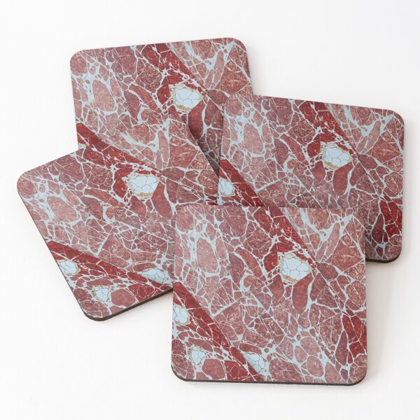 Item preview, Red and White Veined Marble Texture designed and sold by SassyArtistry.