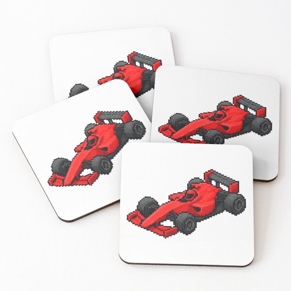 Item preview, Red Formula 1 Car Pixel Art in Isometric View designed and sold by arteopolis.